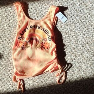 NWT Zoe + Liv Orange Tank Top